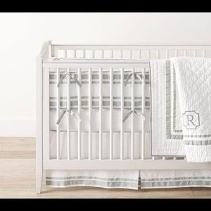 Pottery Barn Kids Baby Grey HARPER Crib Bed Skirt